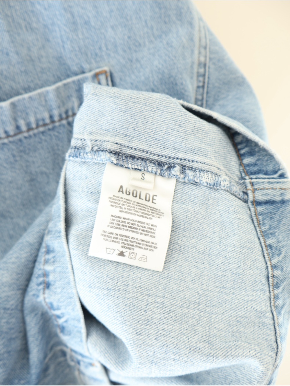 Agolde Rona Box Denim Shirt Oversized Cropped Shacket Capsule Wardrobe Indie S - Picture 9 of 10
